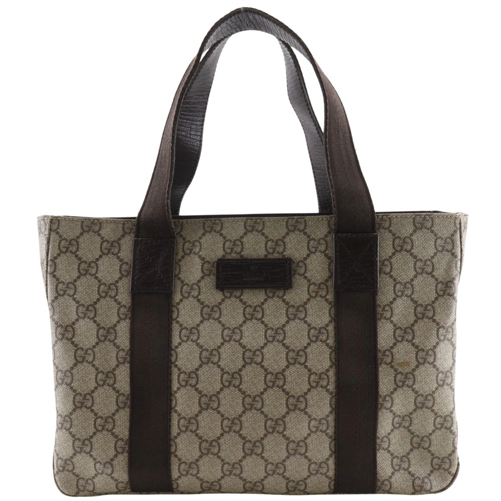 GUCCI Brown Canvas Tote Bag